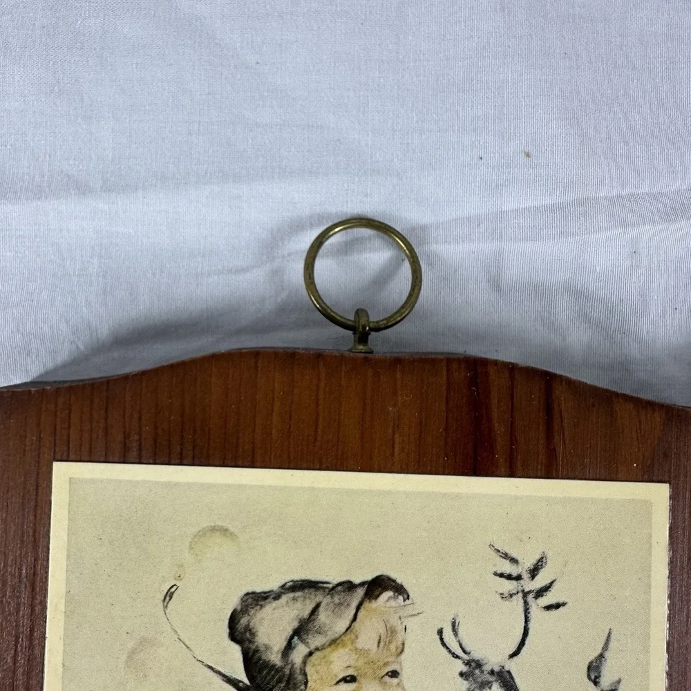 Vintage Set of 2 Hummel Wood Wall Plaques 5